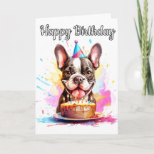 Cachorro Pequeño Juguetón Feliz Cumpleaños