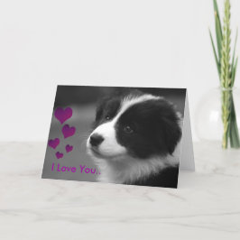 Tarjeta Cachorro, te amo