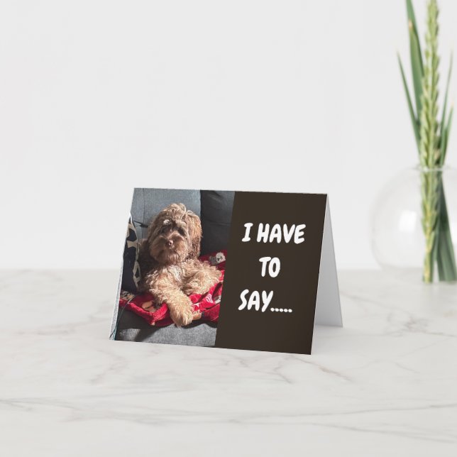 TARJETA CACHORRO TIENE QUE DECIR FELIZ CUMPLEAÑOS A TI (Anverso)