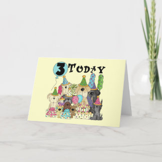 Tarjeta Cachorros camisetas y regalos de cumpleaños