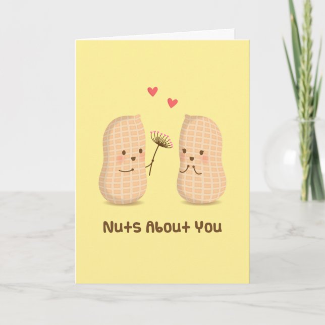 Tarjeta Cachorros de cacahuete sobre ti moro de amor (Anverso)