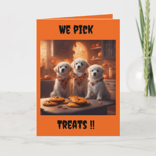 Tarjeta Cachorros Lindos Elegimos regalos Halloween