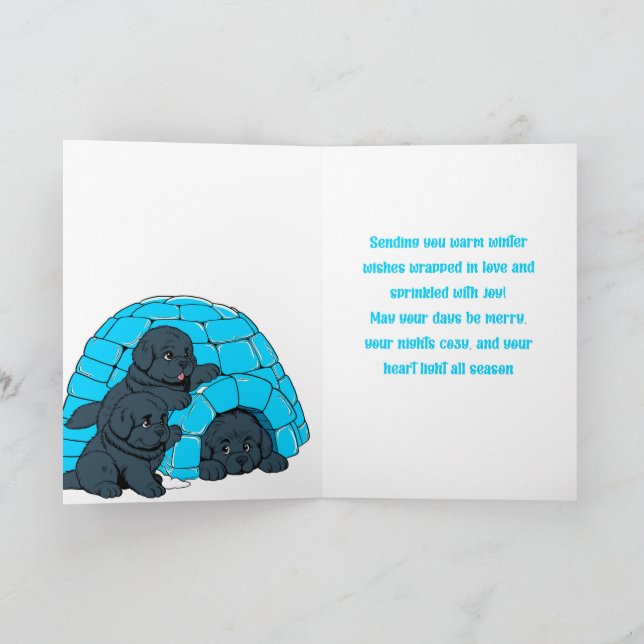 Tarjeta Cachorros Notta Bears Igloo -Deseos Cálidos de Inv (Interior)