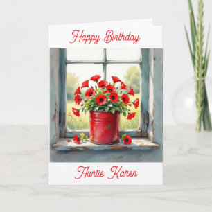 Tarjeta Cachorros rojos en un cumpleaños personalizado de 