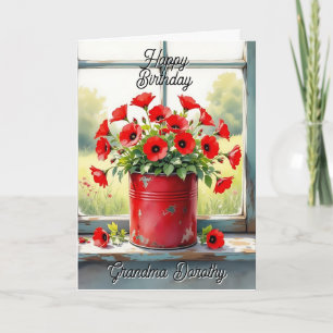 Tarjeta Cachorros rojos en un cumpleaños personalizado de