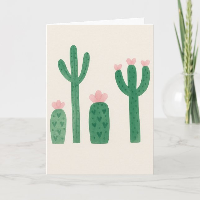 Tarjeta Cacti Blank Greeting (Anverso)