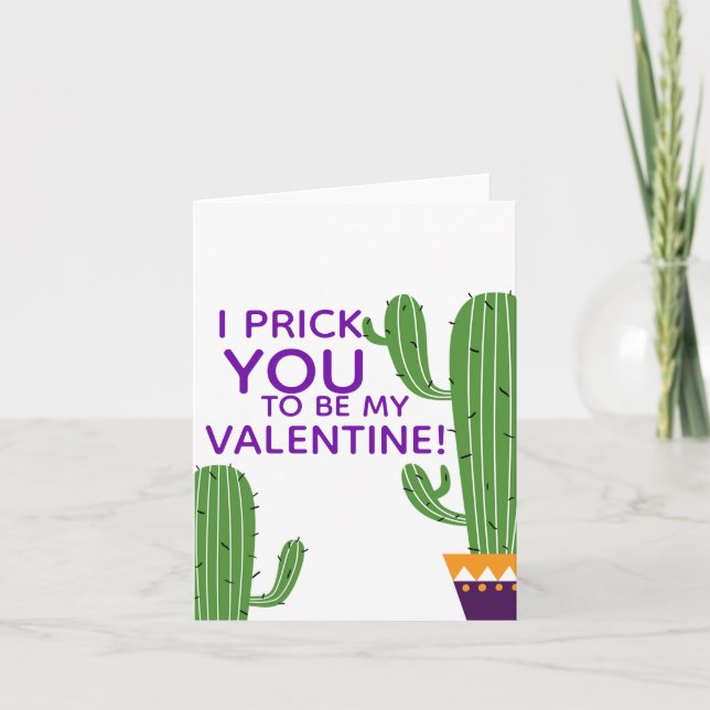 Tarjeta Cacti Valentine's Card (Anverso)