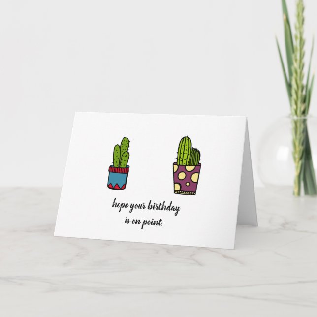 Tarjeta Cactus Birthday Card (Anverso)
