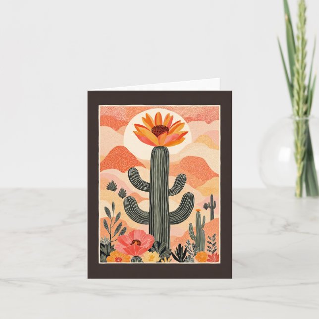 Tarjeta Cactus Blossom Southwest (Anverso)