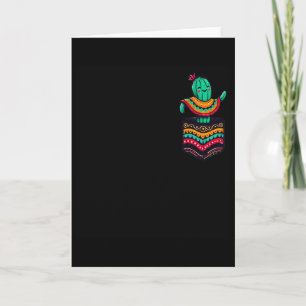 Tarjeta Cactus Bonito Serape de Bolsillo Cinco De Mayo Mex