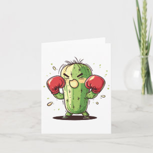 Tarjeta Cactus Boxer Funny Ly Punch
