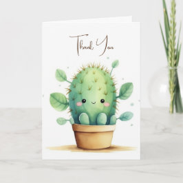 Tarjeta Cactus De Acuarela Cuta En Pota