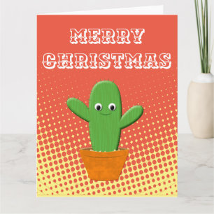 Tarjeta Cactus de dibujos animados lindo