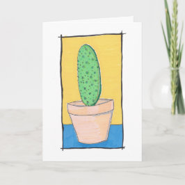 Tarjeta Cactus de pera espesa, arte ingenuo, tus palabras