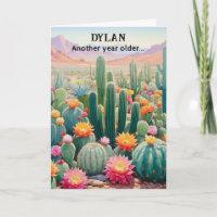 Cactus del Desierto Divertido Cumpleaños Personali