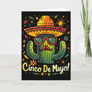 Tarjeta Cactus - Divertido Cinco De Mayo Hombres Mujeres M