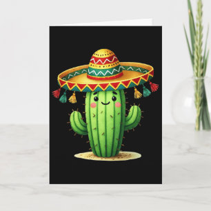 Tarjeta Cactus Divertido Cinco De Mayo Niños Bebe Mexic