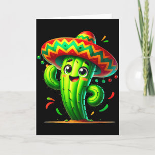 Tarjeta Cactus Divertido Cinco De Mayo Niños Bebés Mexic