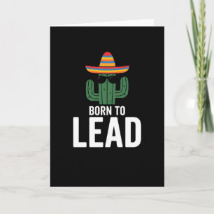 Tarjeta cactus gafas de sol sombrero divertido Nacido para