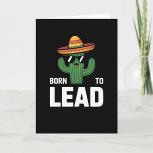 Tarjeta cactus gafas de sol sombrero divertido Nacido para