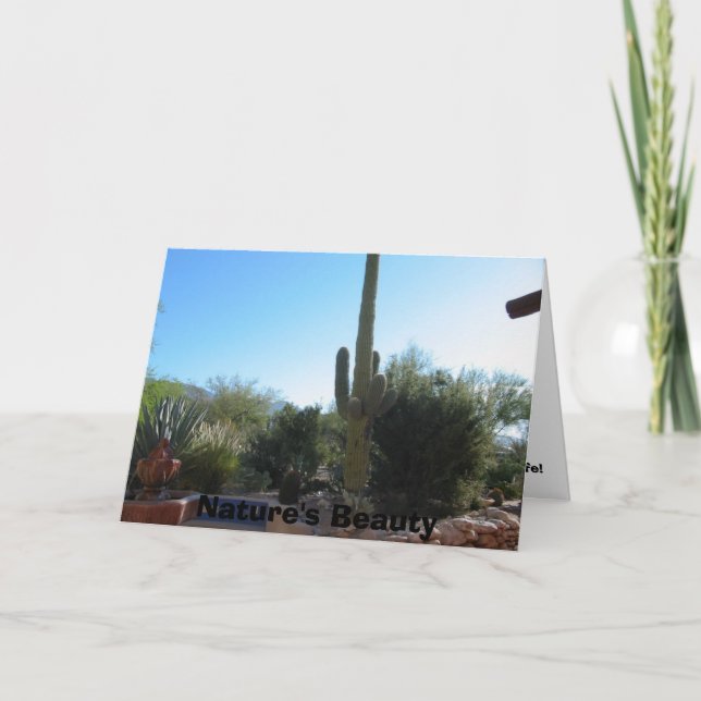 Tarjeta Cactus, la belleza de la naturaleza (Anverso)
