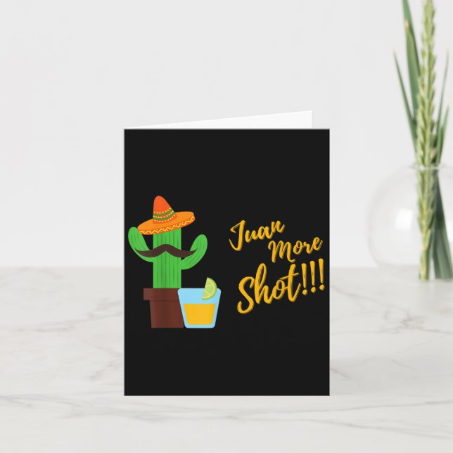 Tarjeta Cactus mexicano gracioso meme Juan más Fiesta disp (Anverso)