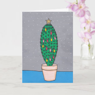Tarjeta Cactus Navidades, decorados, personalizados