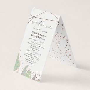 Tarjeta Cactus Succulent Trendy Boda Ceremony