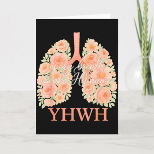 Tarjeta Cada Aliento Pronuncia Su Nombre Yhwh Pulmones Flo