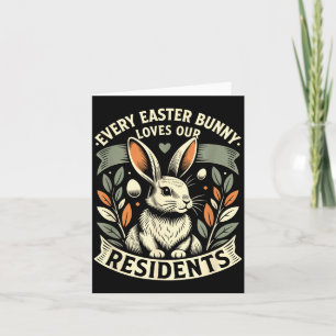 Tarjeta Cada conejo de Pascua ama a la enfermera linda de 
