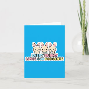 Tarjeta Cada conejo de Pascua ama a la enfermera linda de 