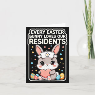 Tarjeta Cada conejo de Pascua ama a la enfermera linda de 