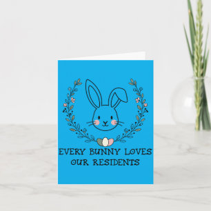 Tarjeta Cada conejo de Pascua ama a la enfermera linda de 