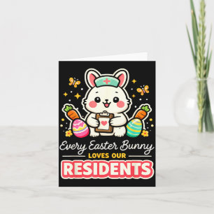 Tarjeta Cada conejo de Pascua ama a la enfermera linda de 
