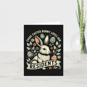 Tarjeta Cada conejo de Pascua ama a la enfermera linda de 