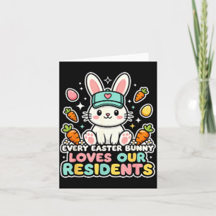 Tarjeta Cada conejo de Pascua ama a la enfermera linda de 
