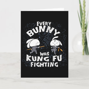 Tarjeta Cada conejo luchaba kung fu Karate Ninja Este