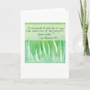 Tarjeta cada hoja de pasto