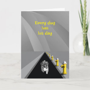 Tarjeta Cada perro tiene su día - divertido Día del Padre