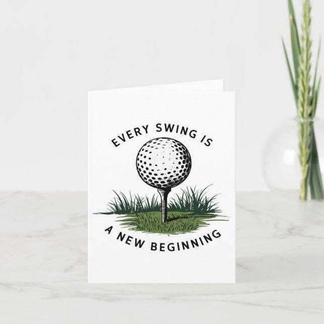 Tarjeta Cada Swing Es Un Nuevo Comienzo Del Golf (Anverso)