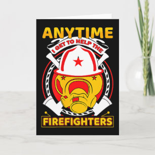 Tarjeta Cada vez que ayudo al bombero regalo orgulloso bom
