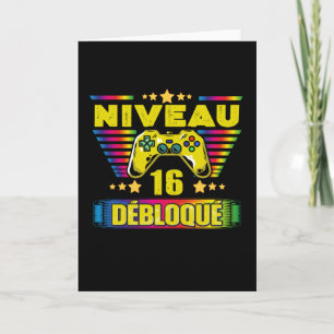 Tarjeta Cadeau 16 ans Anniversaire Gamer Niveau 16