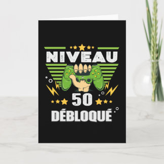Tarjeta Cadeau 50 ans Anniversario Gamer Niveau 50