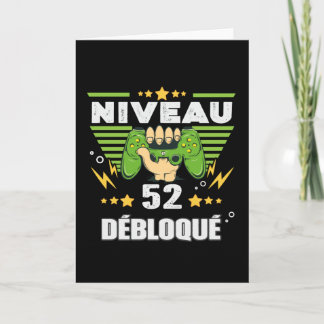 Tarjeta Cadeau 52 ans Anniversario Gamer Niveau 52
