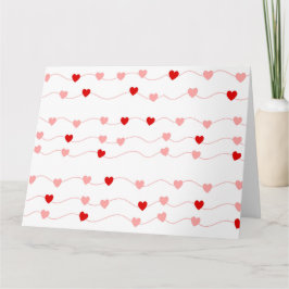 TARJETA CADENA DE CORAZONES