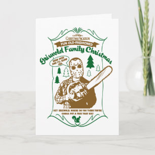 Tarjeta Cadena de Sierra de Navidad de la Familia Griswold