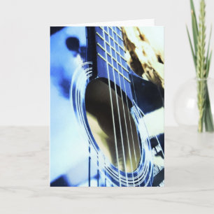 Tarjeta Cadenas acústicas de guitarra azul