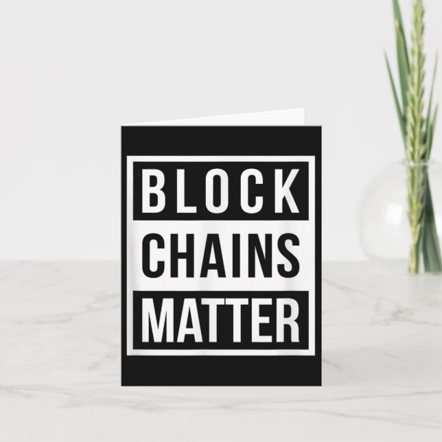 Tarjeta Cadenas de bloques - Gracioso regalo de criptograf (Anverso)