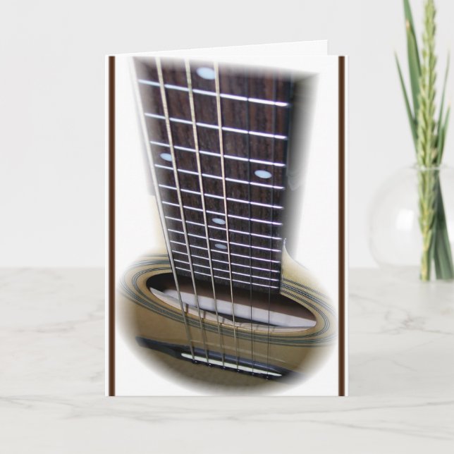 Tarjeta Cadenas de guitarra feliz cumpleaños (Anverso)
