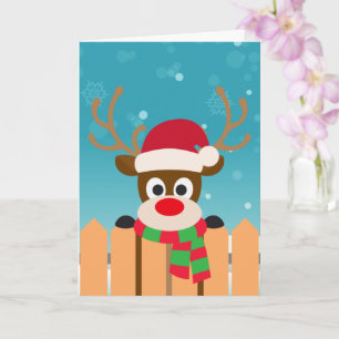 Tarjeta Cadorable Rudolph El Reno de la Nariz Roja Tarje